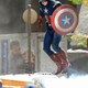 Illustration for article titled Watch Captain America fight a mysterious enemy on the set of emThe Avengers/em